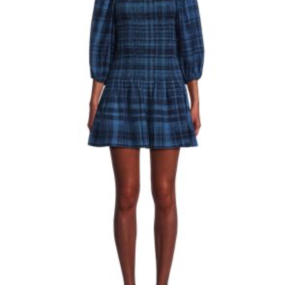 RAMY BROOK Caroline Plaid Smocked Mini Dress - Picture 5 of 11